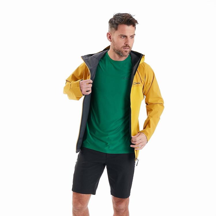Pánska Nepremokavá Bunda Berghaus Gore Tex Kember Žlté Hnede Slovensko 1063REYKI